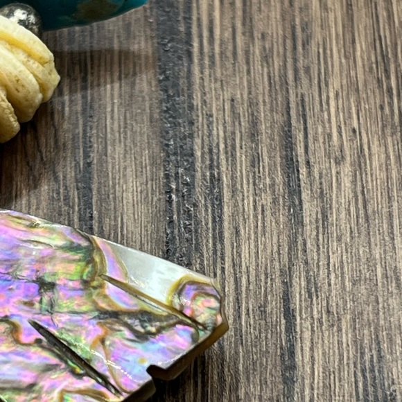 Abalone Fire Bird Eagle Pendant Necklace With Puka Shells Necklace - Picture 11 of 15